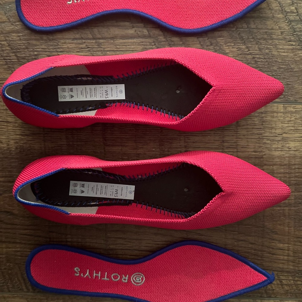 Rothy's pointy toe comfortable flats